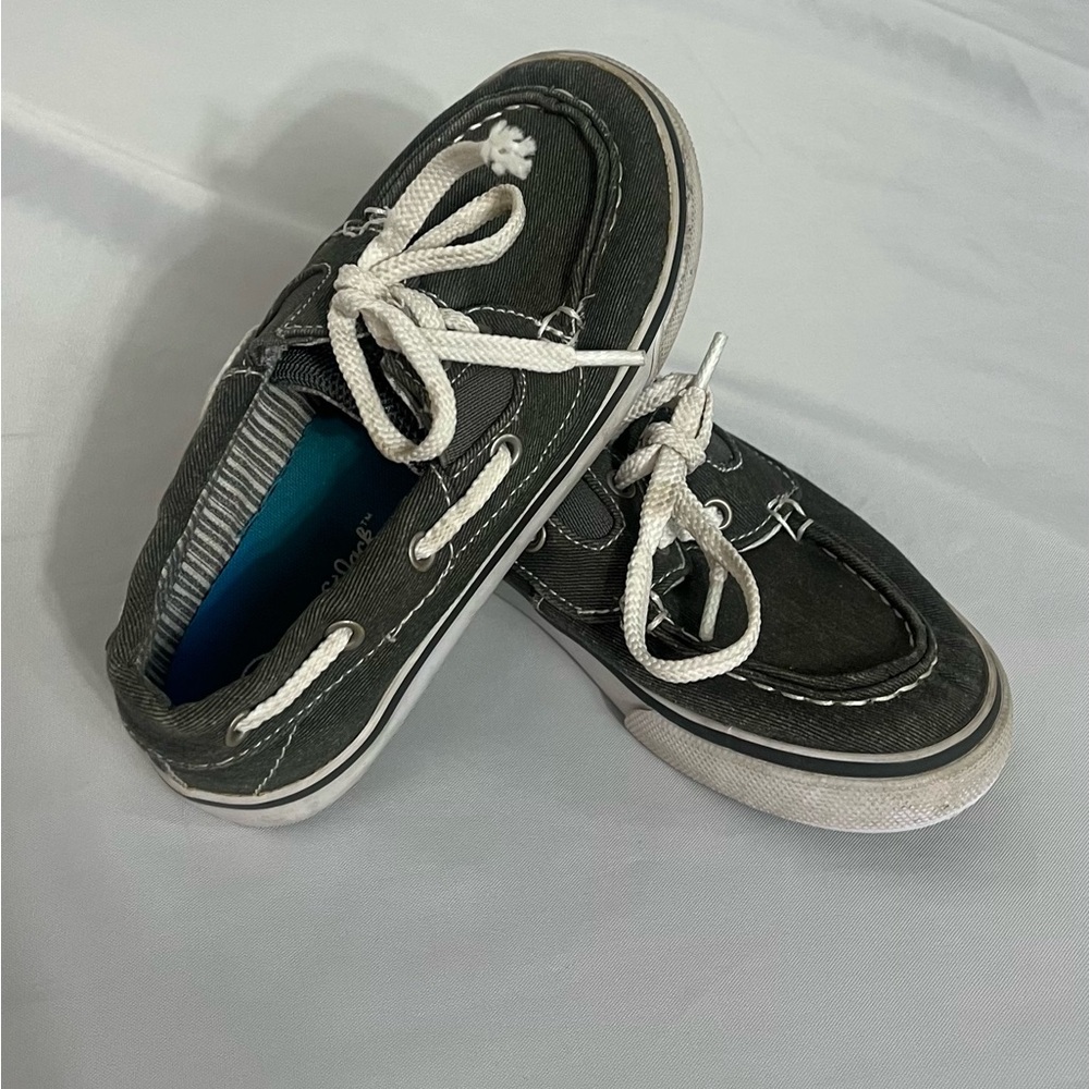 Kids Black Boat Shoes Cat & Jack Boy’s Dressy Casual Boat/ Loafer  Shoes Size 10